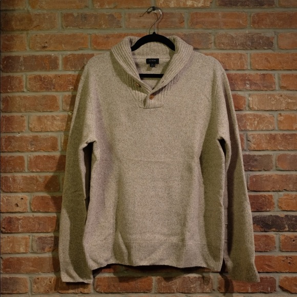 mens cotton shawl collar sweater